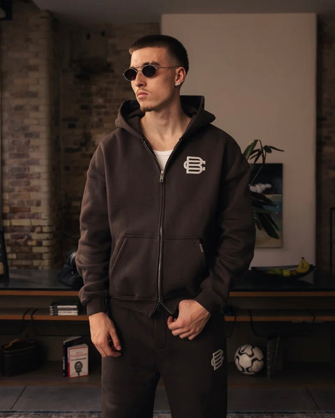 Club Basics Zip Hoodie - Mocha