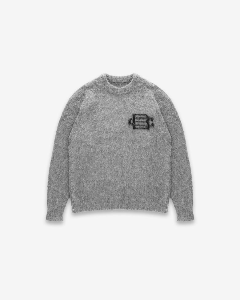 Mohair Knit BC Jumper - Light Grey