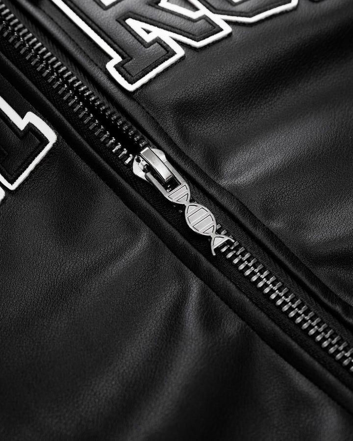 Faux Leather Jacket - Blackout