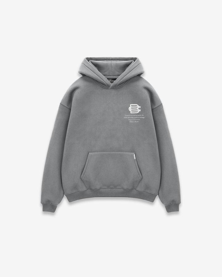 BC Quote Hoodie - Washed Grey