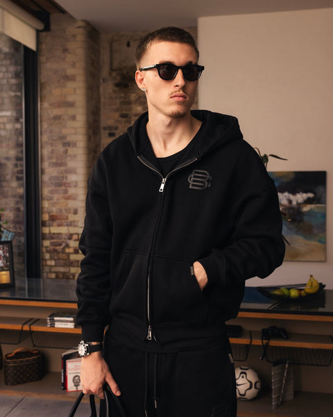Club Basics Zip Hoodie - Matte black