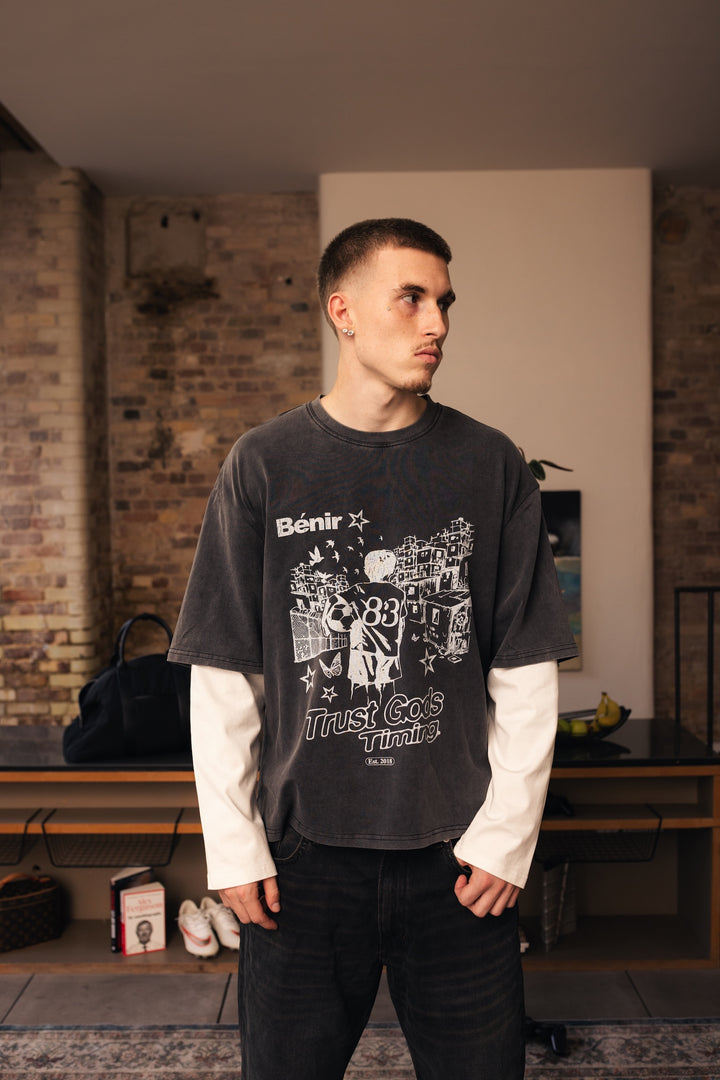 Favelas T-Shirt - Charcoal