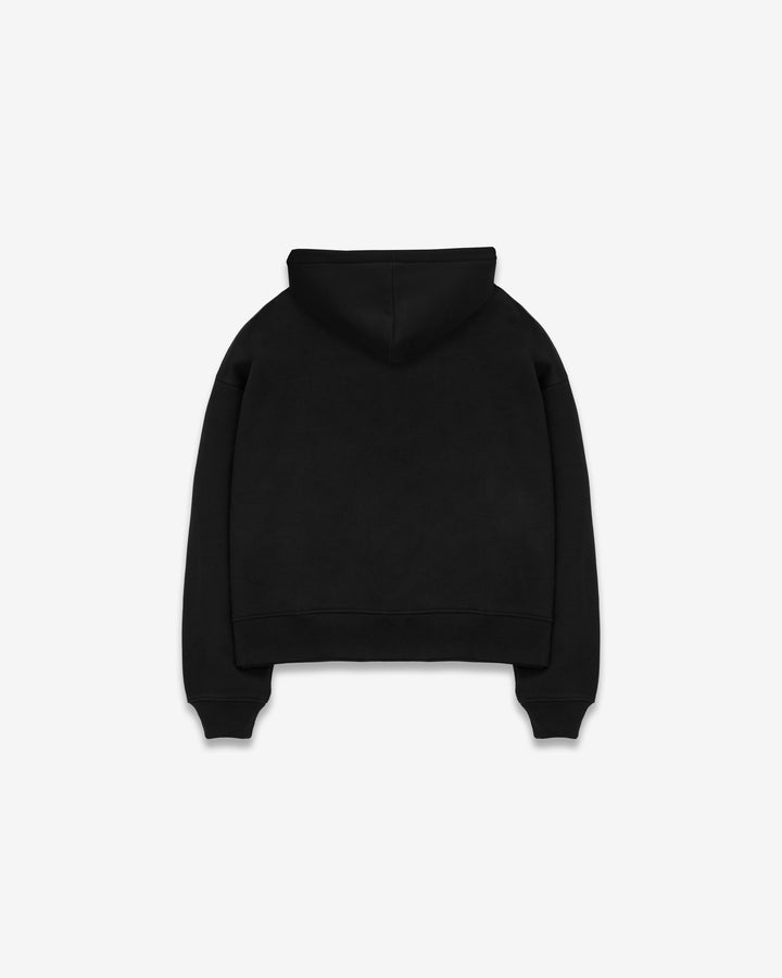 Double Zip Hoodie - Black