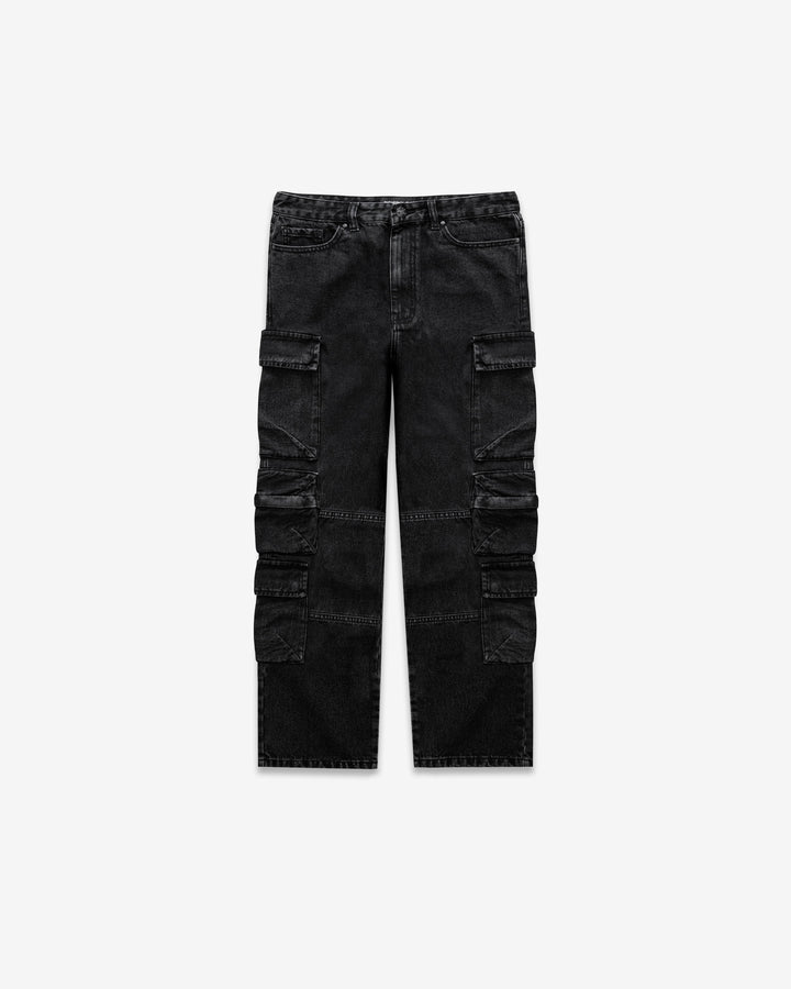 Relaxed Cargo Denim - Blackout