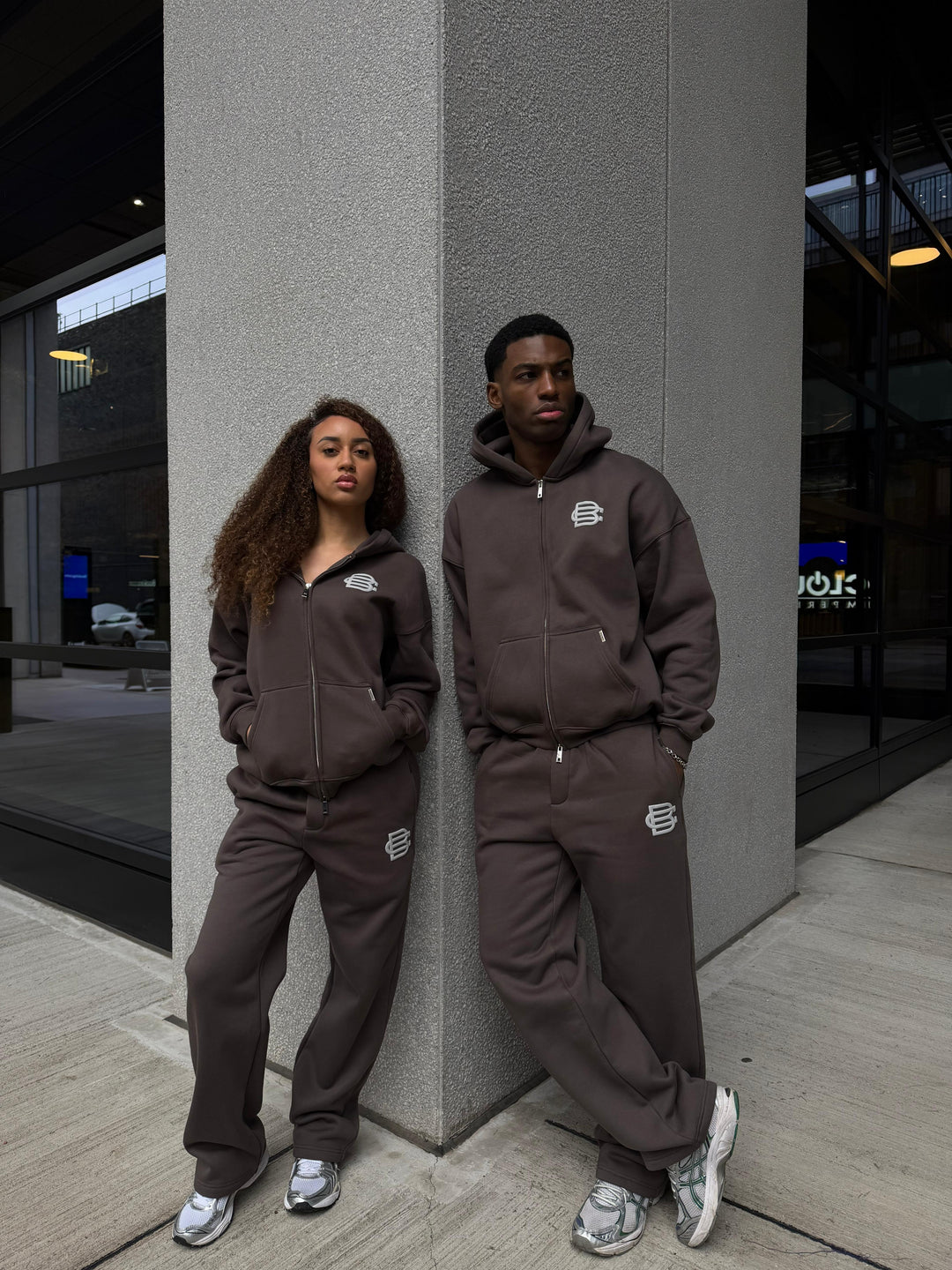 Bénir Club Basics Zip Hoodie - Storm