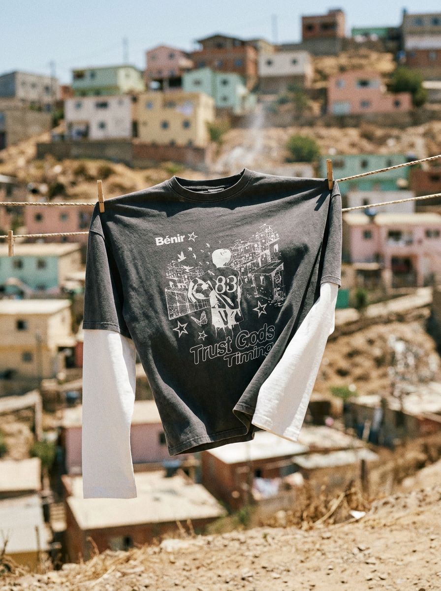 Favelas T-Shirt - Charcoal