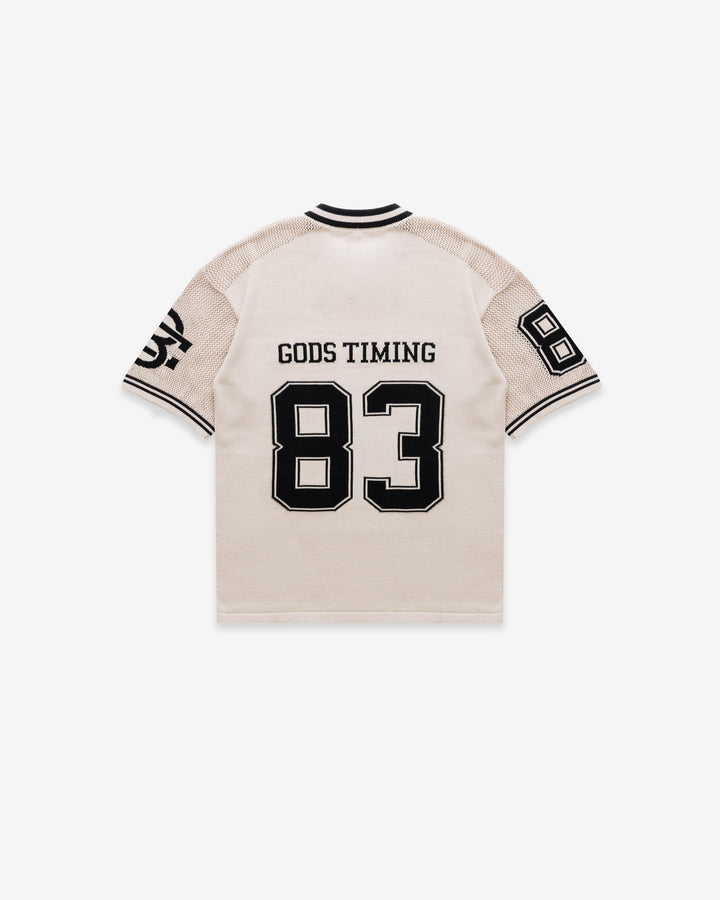 God’s Timing 83 knit Jersey - Cream