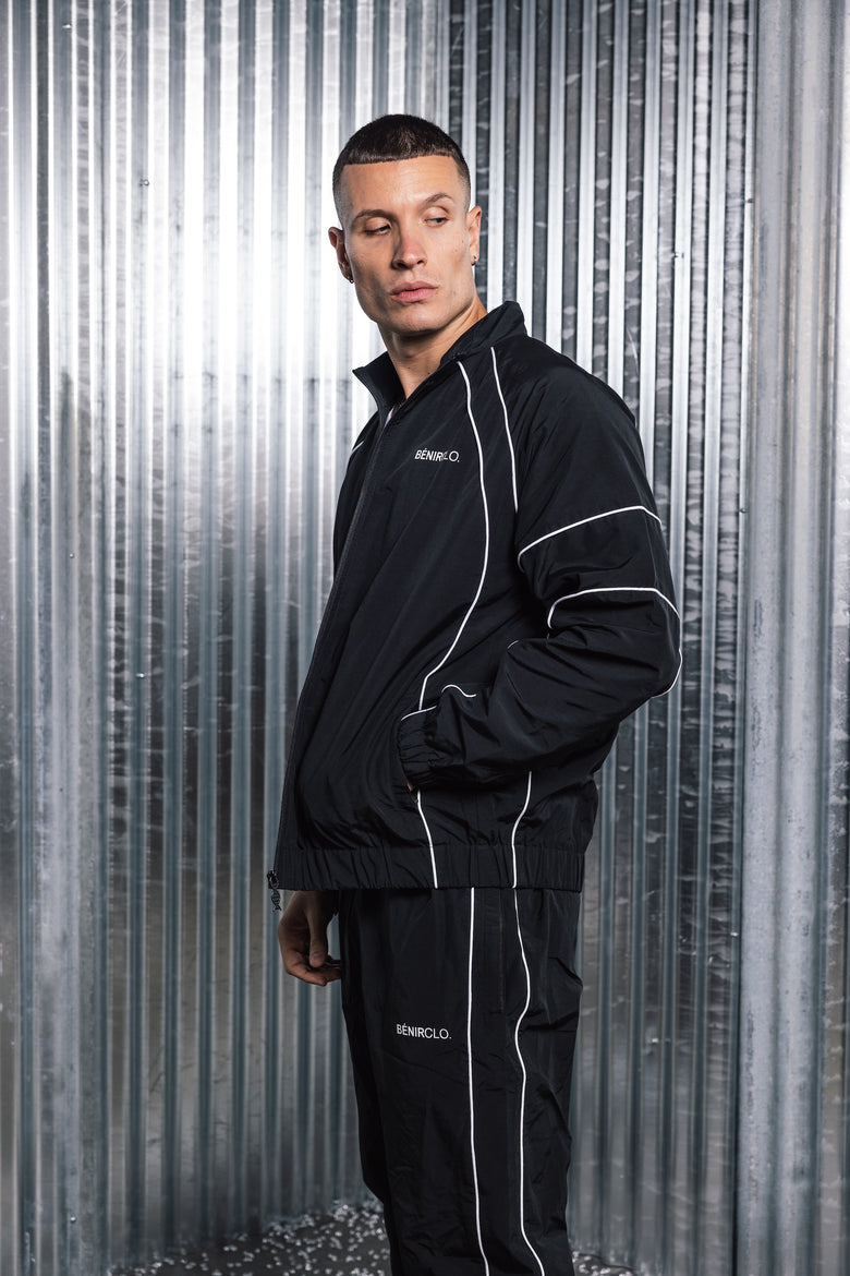 Game Day Tracksuit Top - Black