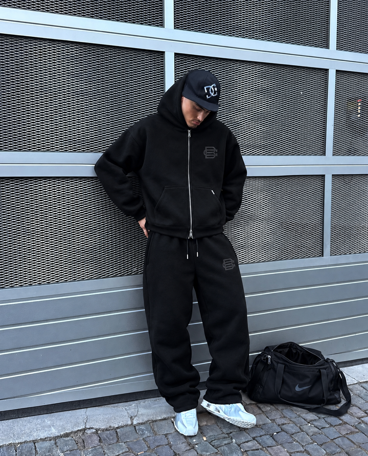 BC Basics Zip Hoodie - matt schwarz