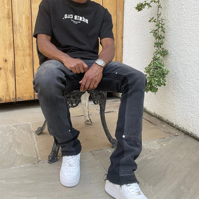 Spirit Carpenter Flare Denim - Grey