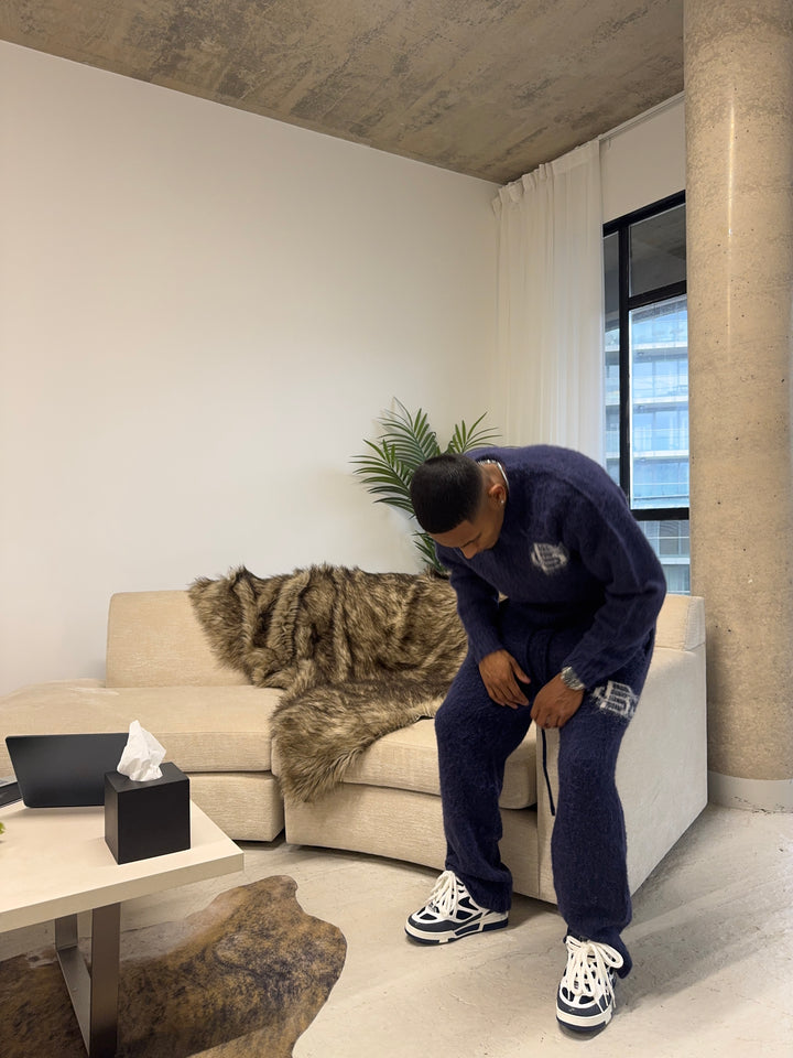 Mohair Knit BC Jumper - Navy