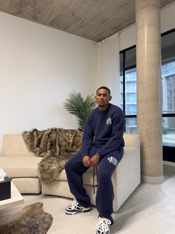 Mohair Knit BC Jumper - Navy