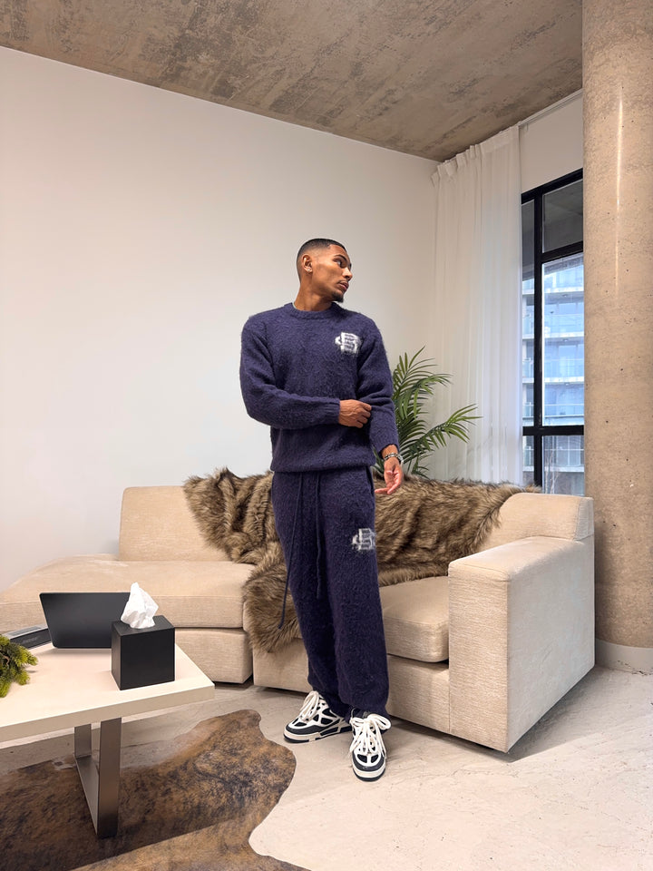 Mohair Knit BC Jumper - Navy