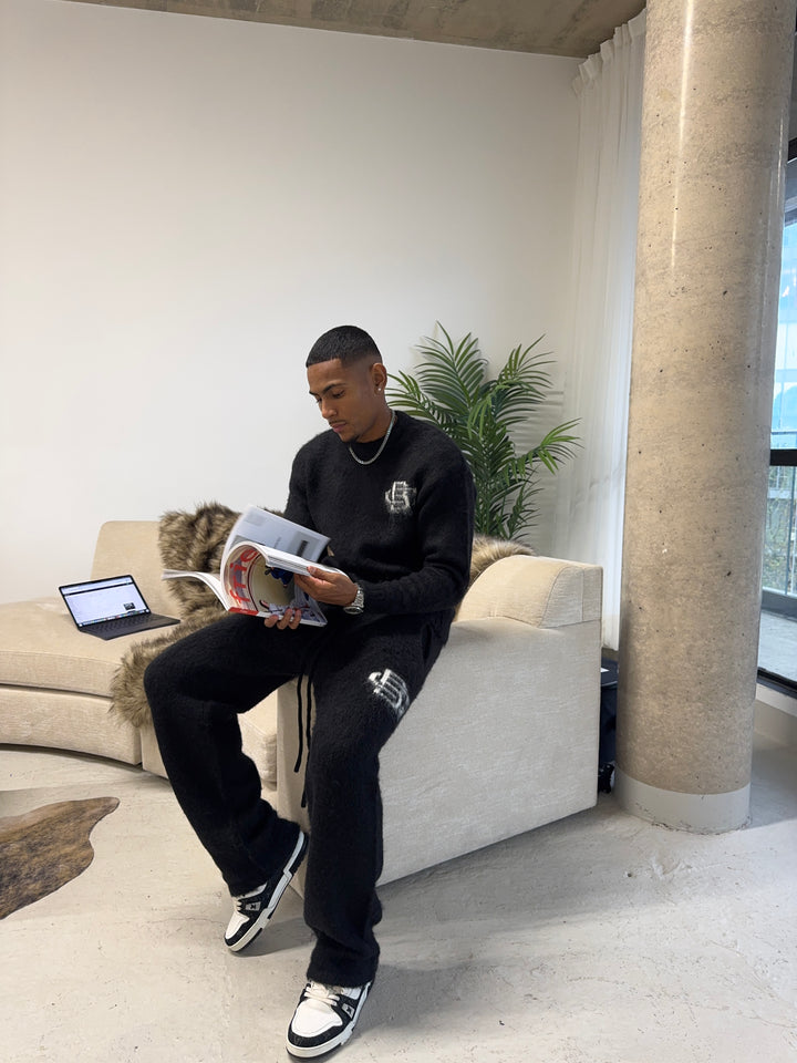 Mohair Knit BC Jogger - Black