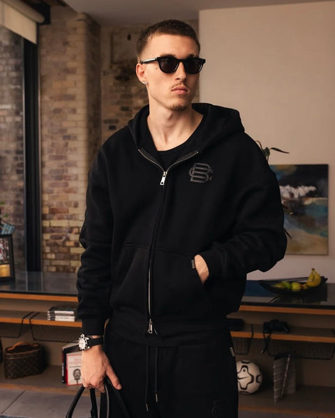 BC Basics Zip Hoodie - matt schwarz