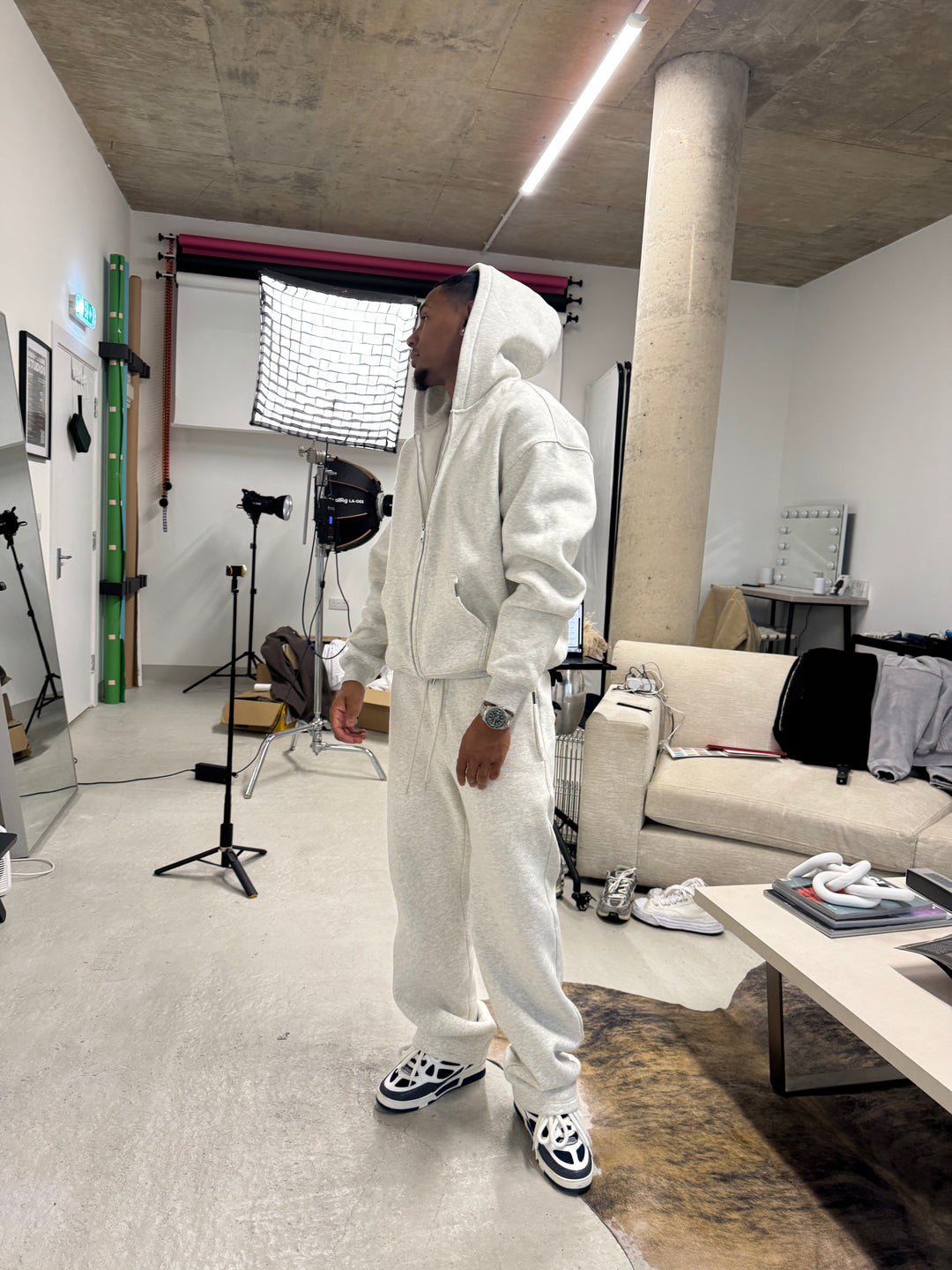 Bénir Club Basics Full Tracksuit - Marl Grey