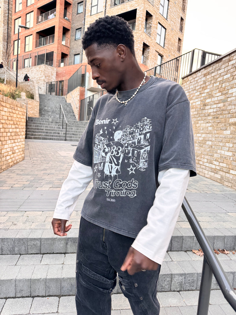 Favelas T-Shirt - Charcoal