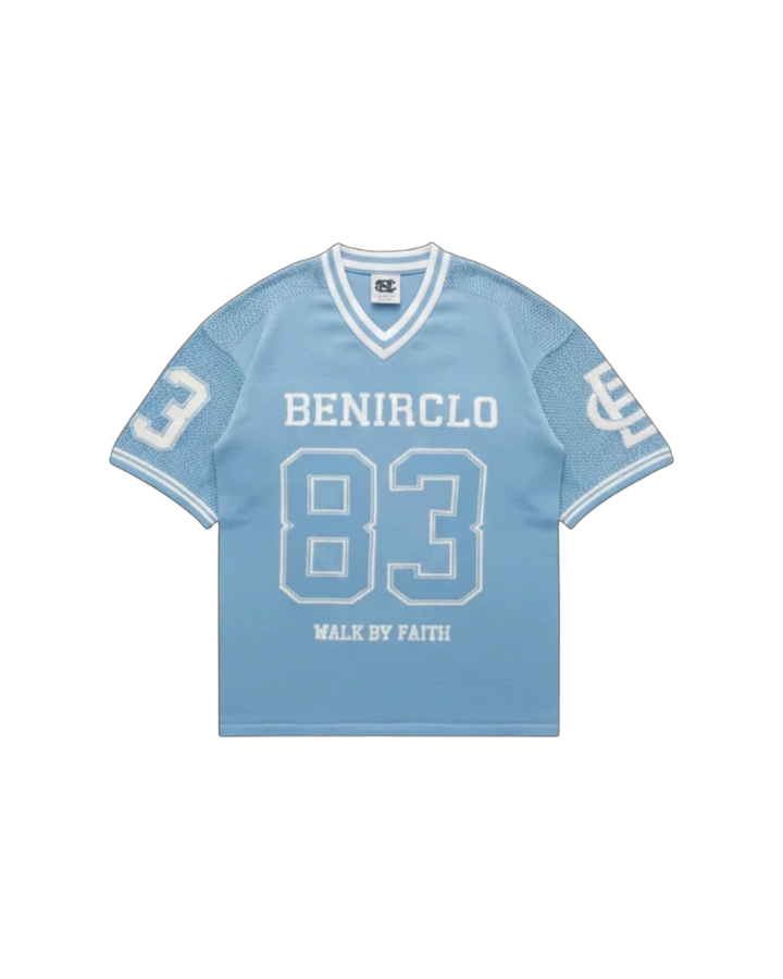 God’s Timing 83 knit Jersey - Light Blue
