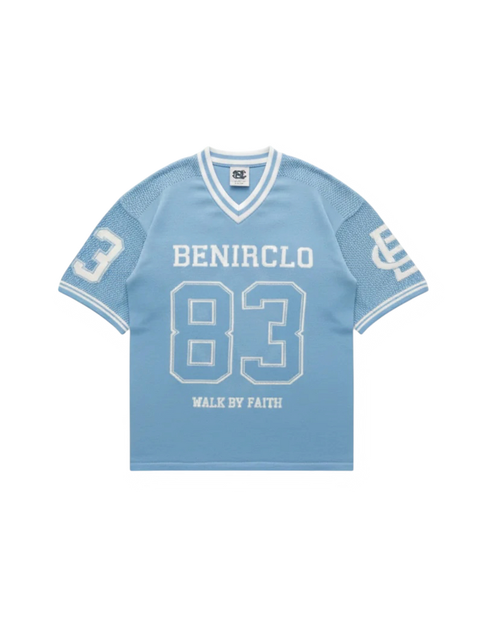 God’s Timing 83 knit Jersey - Light Blue