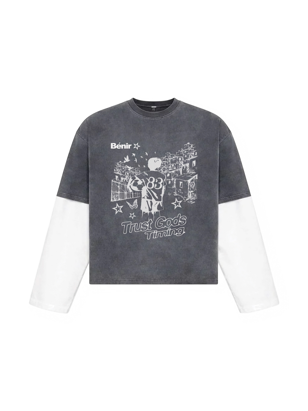 Favelas T-Shirt - Charcoal