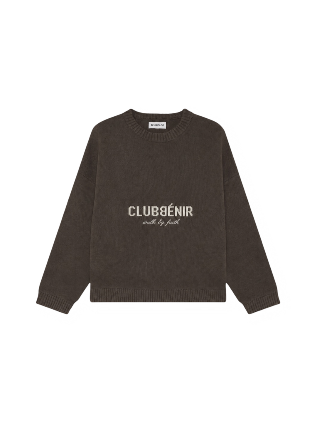 Club Bénir Knitted sweater - Storm brown