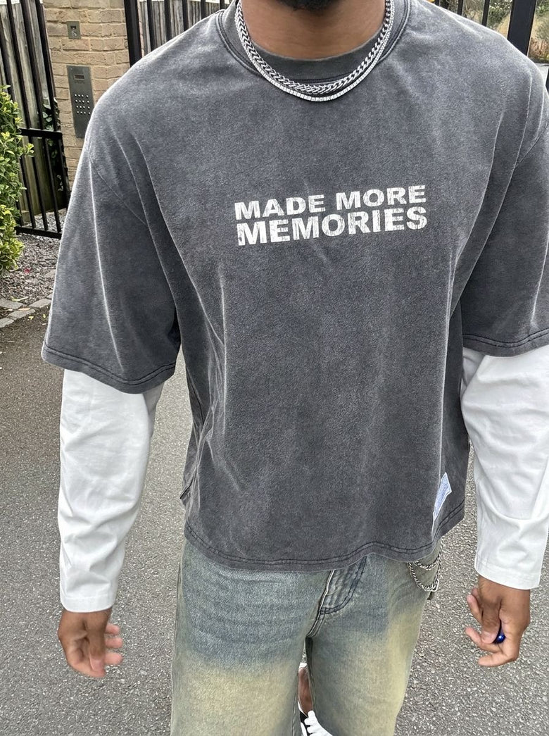 Made Many Mistakes T-Shirt - Washed Grey