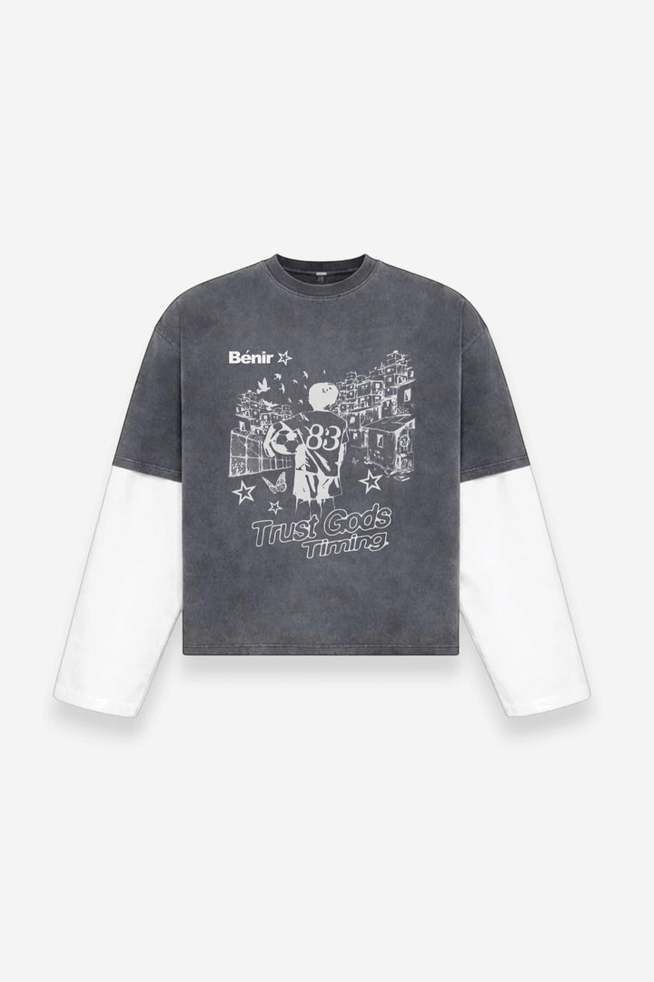 Favelas T-Shirt - Charcoal
