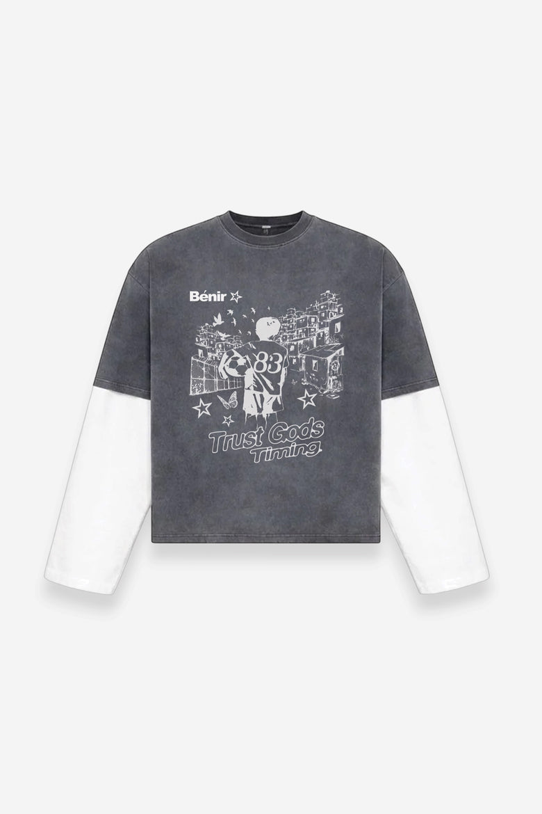 Favelas T-Shirt - Charcoal