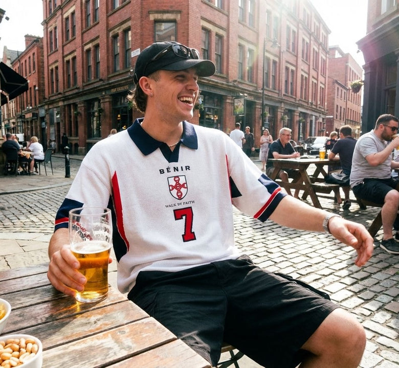 98 England knit Jersey - White