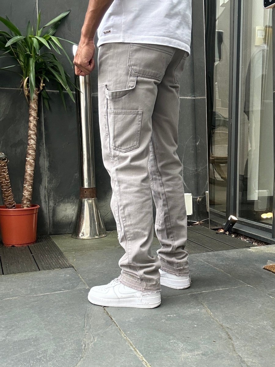 Flare carpentiere denim - nardo grigio