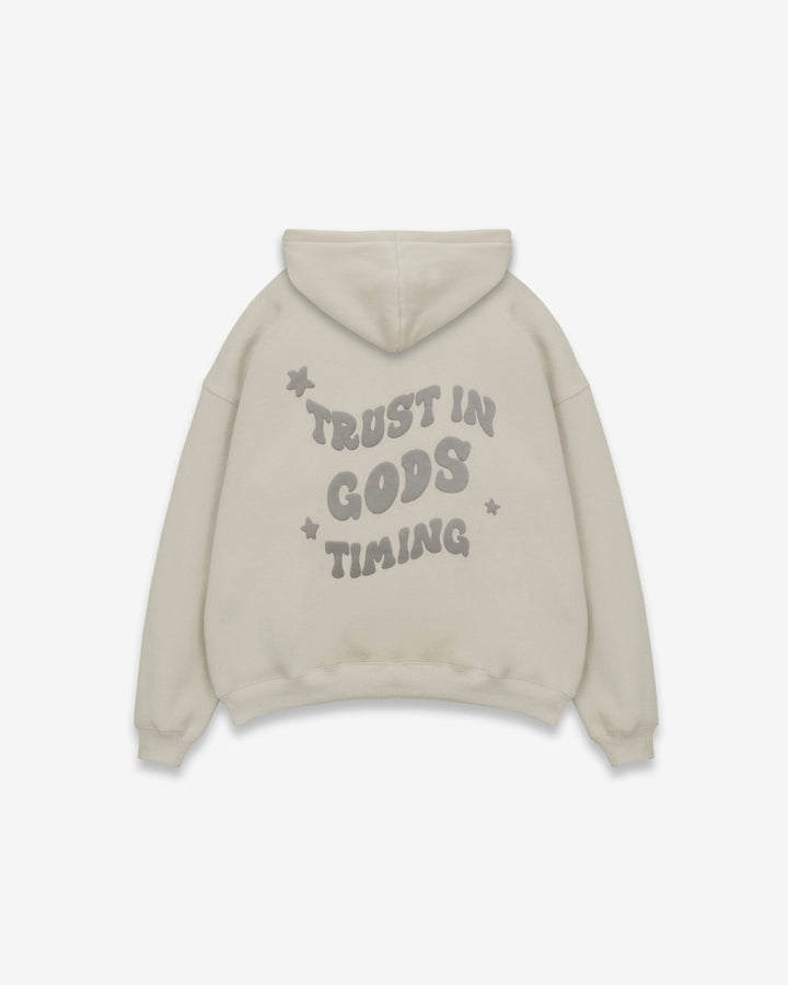 Gods Timing Hoodie Stone