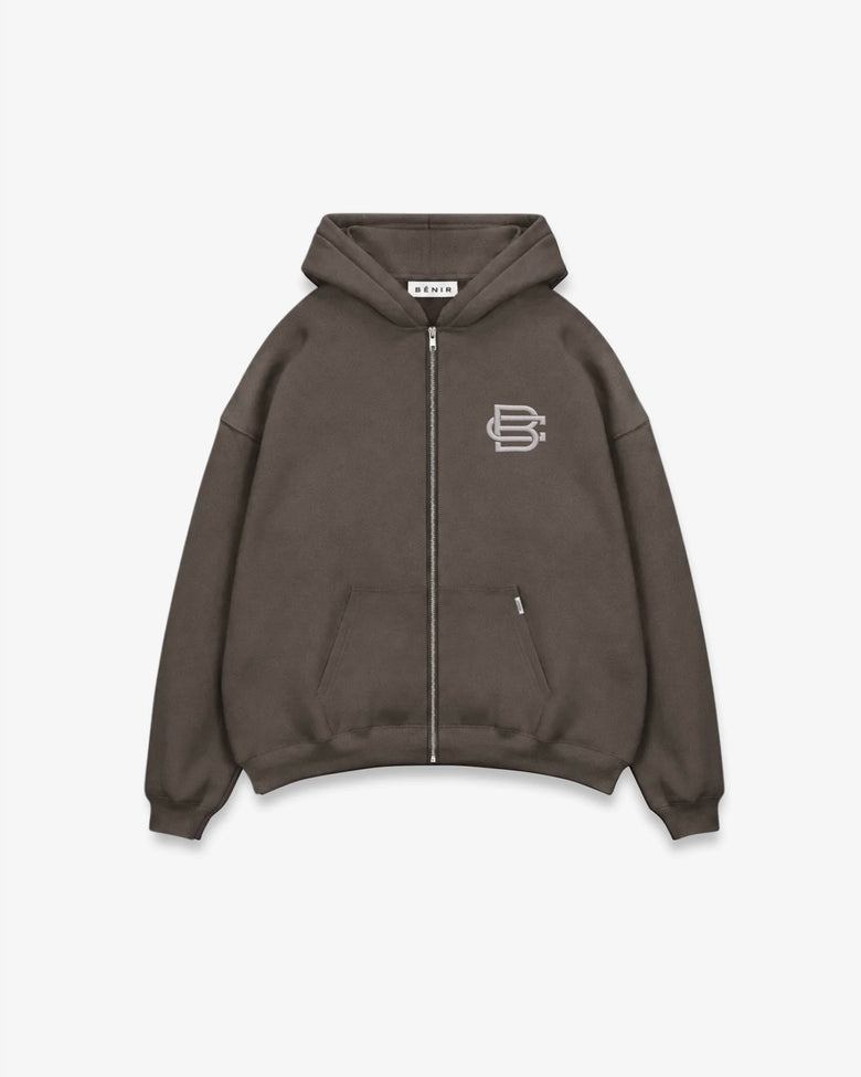 Club Basics Zip Hoodie - Mocha