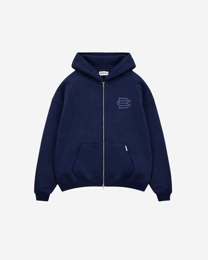 Bénir Club Basics Zip Hoodie - Navy