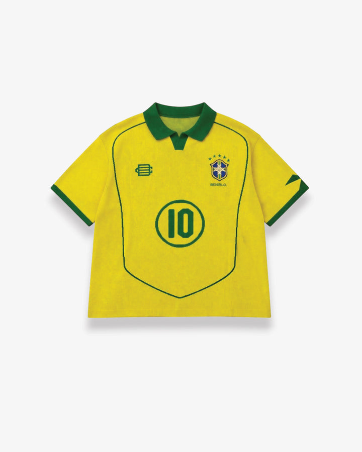 04 dinho inspired knit Jersey - Yellow
