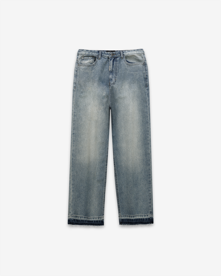 Relaxed Denim - Sand washed blue